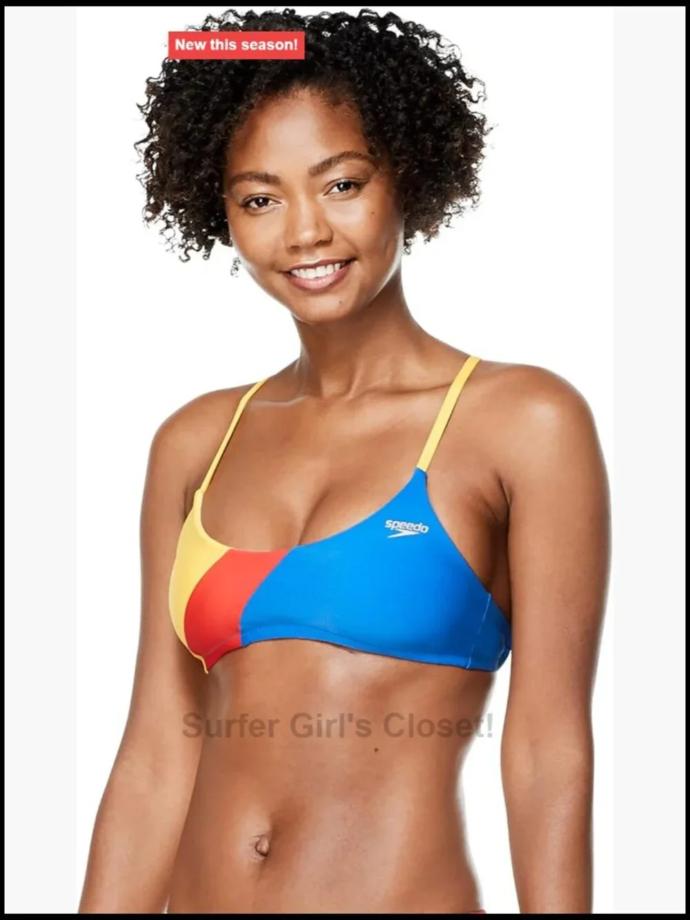 Women's Bikini Top Tie Back Demi UPF 50 Chlorine Resistant